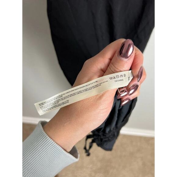 Free People Black Ruched Slip Dress Adjustable Spaghetti Straps Size Small Wm’s - Picture 5 of 6